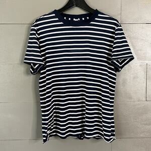 Lululemon All Yours Boyfriend Tee Yachtie Stripe True Navy White Womens Size 6